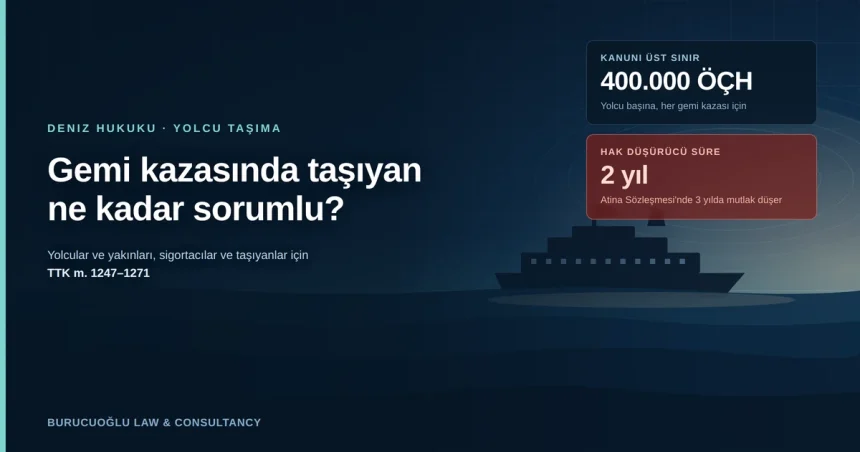 Deniz Yoluyla Yolcu Taşımada Ölüm veya Yaralanma Halinde Taşıyanın Sorumluluğu
